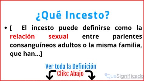 insesto que es|Incestuoso: O que é, significado